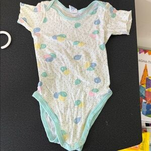 Colorful Balloon Print Kids One Piece  80’s mervyns